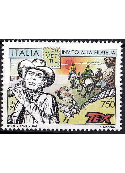 Italia francobollo Tex Willer 1996 Lire 750 Nuovo